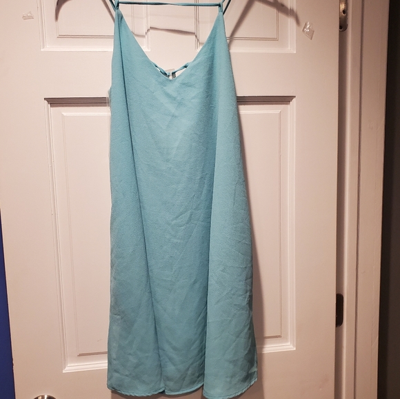 Mary and Mabel Aqua Pocket Tie Back Dress - Picture 7 of 8